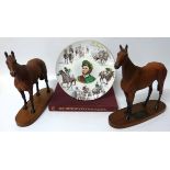 Beswick Arkle, Beswick Red Rum, The History of Horse Racing book, Coalport Lester Piggott plate.