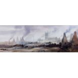 Ivan Taylor (1946-), Longton Skyline circa 1959, signed, titled on artist's label verso,