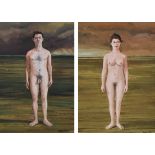 Graeme Drendel (b.1953), Companion - Male and Female, both signed and dated '99, titled on gallery