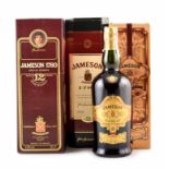 Three bottles of Jameson 1780 special reserve aged 12 years- 1L and one bottle of Jameson gold