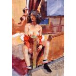 Robert O. Lenkiewicz (1941-2002), Study of Yana, signed and dated 12.41am 4th May '89,