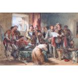 George Cattermole (1800-1868), The Arrest, monogrammed, titled on gallery label verso,