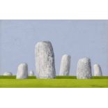 Trevor Grimshaw (1947-2001), Stone Circle, signed, gouache, 10.5 x 16.5cm.; 4.25 x 6.5in. Artists'