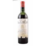 A bottle of Chateau Mouton-Rothschild, 1955, top shoulder. For condition report please see the
