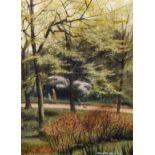 Anne Stafford, 20th century, A Path through the Trees, signed and dated '78, titled on label