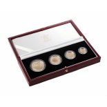 2006 Britannia gold proof 4 coin boxed set, comprising denominations of 100, 50, 25 and 10 pound