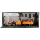 Hornby 3-1/2 gauge Stephenson's Rocket with tender and Coach, model numbers G100, and L5240, with