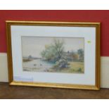 Edward Compton- River Scene- Watercolour No condition reports for this sale.