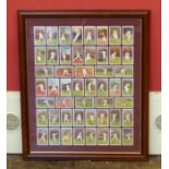 50 framed Gallaher lawn tennis celebrity cards No condition reports for this sale.