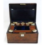 Victorian rosewood veneered travel box No condition reports for this sale.