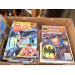 Approx 100 Batman and Batman and Superman Comics mainly 1990's No condition reports for this sale.