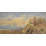 Miss G.F. Fuller, 19th century, "Harlech Castle", monogrammed and dated 1889, titled on artist's