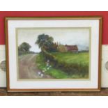 Maud Raphael Jones- (Ex 1889-1907) Cottages- Watercolour No condition reports for this sale.