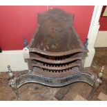 Cast iron and brass fire grate No condition reports for this sale.