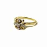 Diamond and 18ct gold cross design ring No condition reports for this sale.