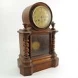 A 19th century oak cased mantel clock,