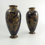 A pair of 19th century Royal Crown Derby porcelain vases,