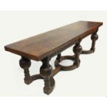 A 17th style refectory or serving table,