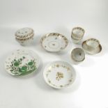 A group of 19th century English porcelain, to include nine wrythen moulded tea bowls,