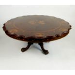 A 19th century Killarney yew wood table top,