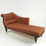 A 19th century mahogany framed chaise longue,