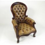 A 19th century style grandfather's chair,