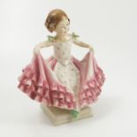 A Royal Worcester figure, The Curtsey, modelled by F G Doughty, model number 3360,