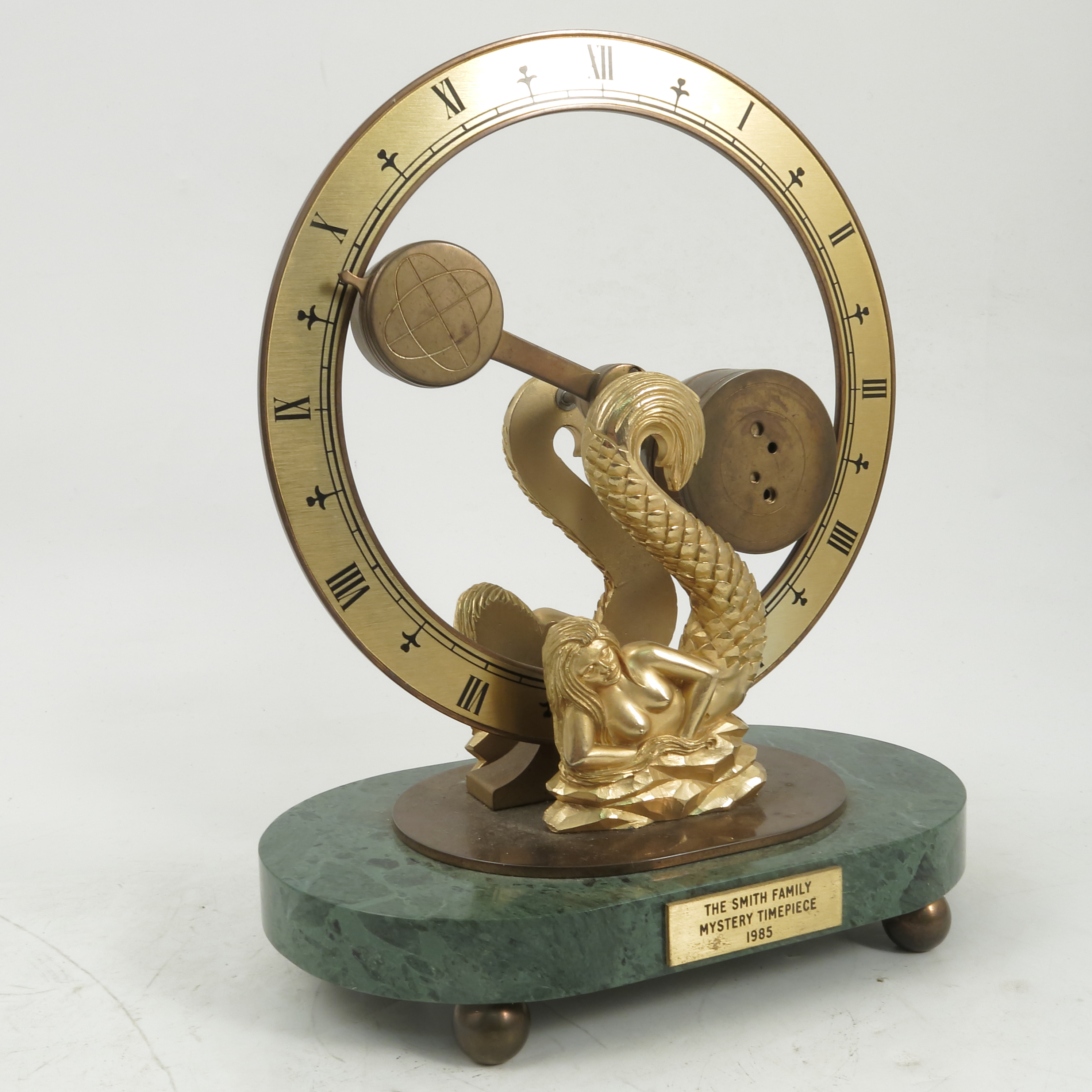 A Devon Clocks Ltd limited edition mystery mantel clock, with 7.5ins ...