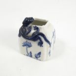 A 19th century Royal Worcester vase, of square form,