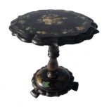 Details at time of sale Condition report: Was a papier mache table but got broken