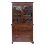 A late Georgian secretaire cabinet,