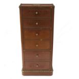 A continental cabinet, fitted with six dummy drawers,