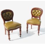 A set of six 19th century style mahogany dining chairs,