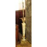 A marble and ormolu standard lamp,