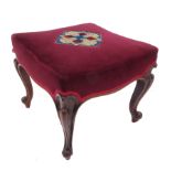 A 19th century rosewood salon stool,