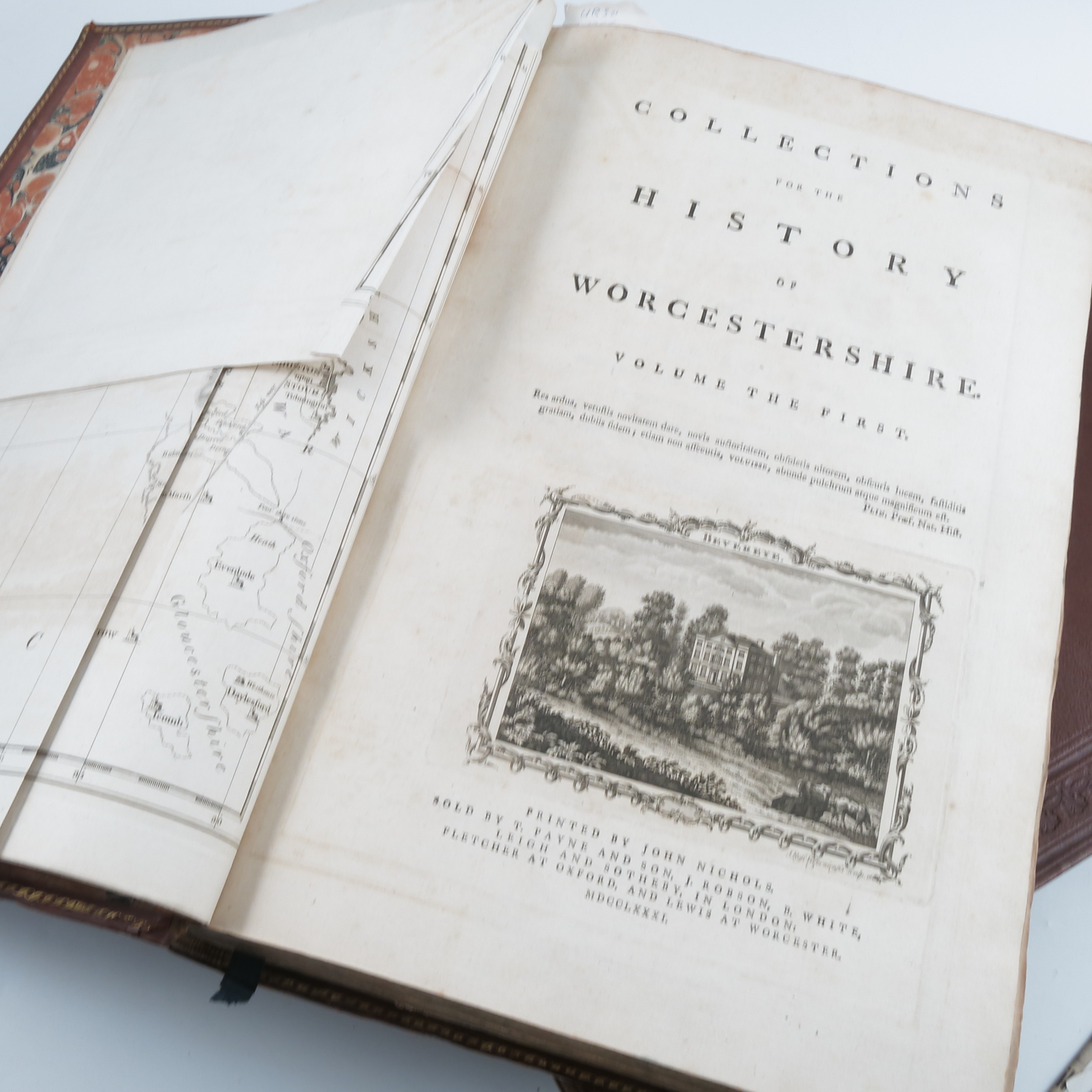 Collections for the History of Worcestershire, by T Nash, volumes I and II, dated 1781, - Image 2 of 4