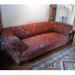 A 19th century style two seater Chesterfield,