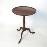 A 19th century mahogany tripod table,