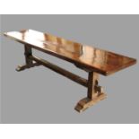 An antique oak refectory table, in the 17th century style,