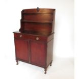 A 19th century mahogany chiffonier, with shelf superstructure over,