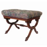 A 19th century rosewood salon stool,