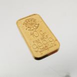 A Rothschild's 10 gram ingot of fine gold