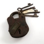 An Antique GWR padlock,