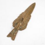 A 1930's Art Deco French bronze letter opener, by Charles Maillard,