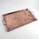 An Arts and Crafts hammered copper tray, by John Pearson,