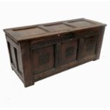 An antique oak coffer,