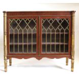 A satinwood dwarf bookcase,