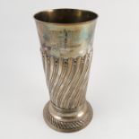 A Victorian silver vase,