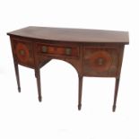 A 19th century mahogany bow fronted sideboard,