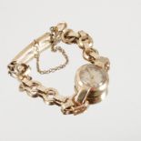 A Jaeger le Coutre lady's cased 9 carat gold wrist watch,